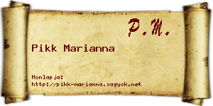 Pikk Marianna névjegykártya